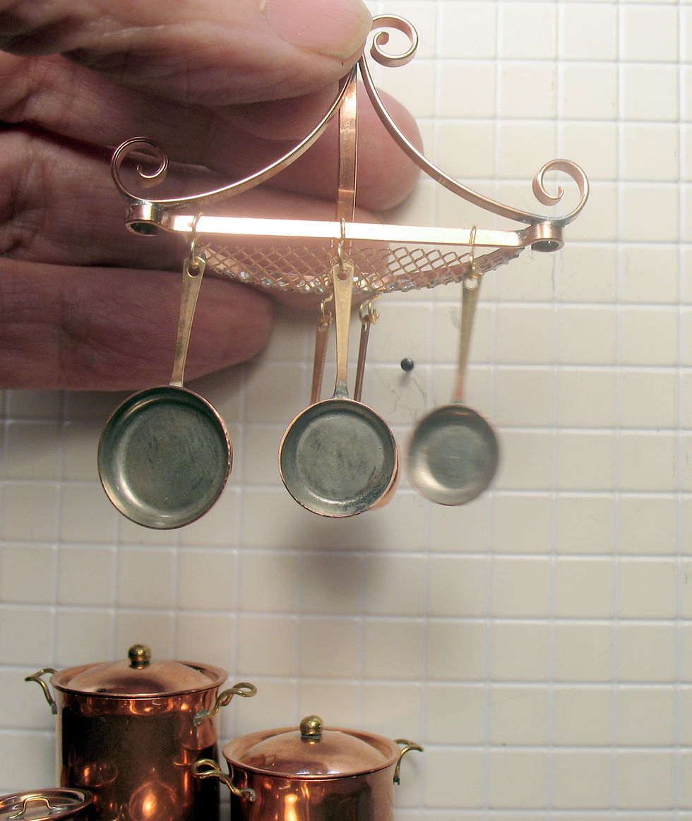 Thumbnail: Copper set of 5 pans with hanger