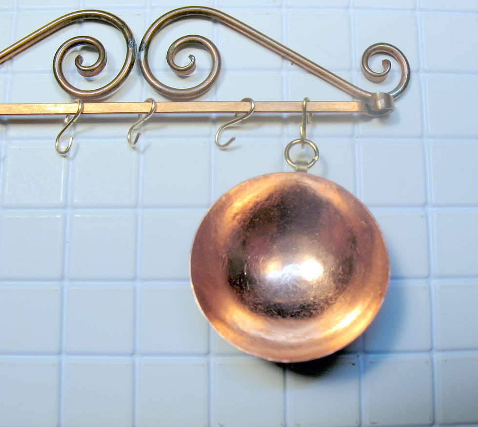 Thumbnail: Copper 5 Pc. set includes copper hanger in 1/12th scale