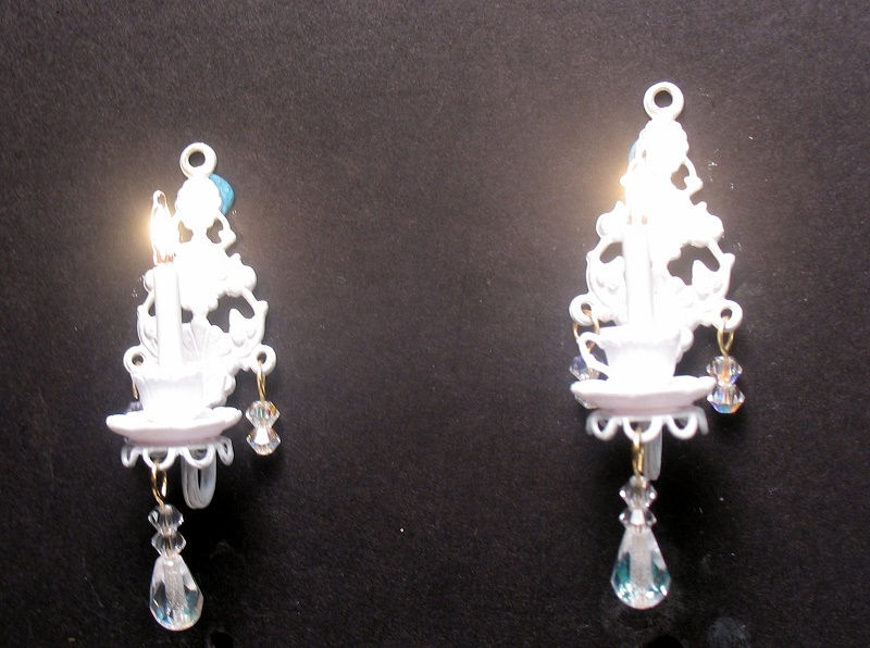 Thumbnail: Dollhouse Miniatures Pair of Teacup wall sconces