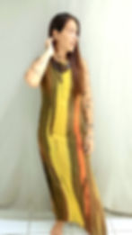 Miniatura: Vestido Eucalipto Arco-Íris Nadador Longo