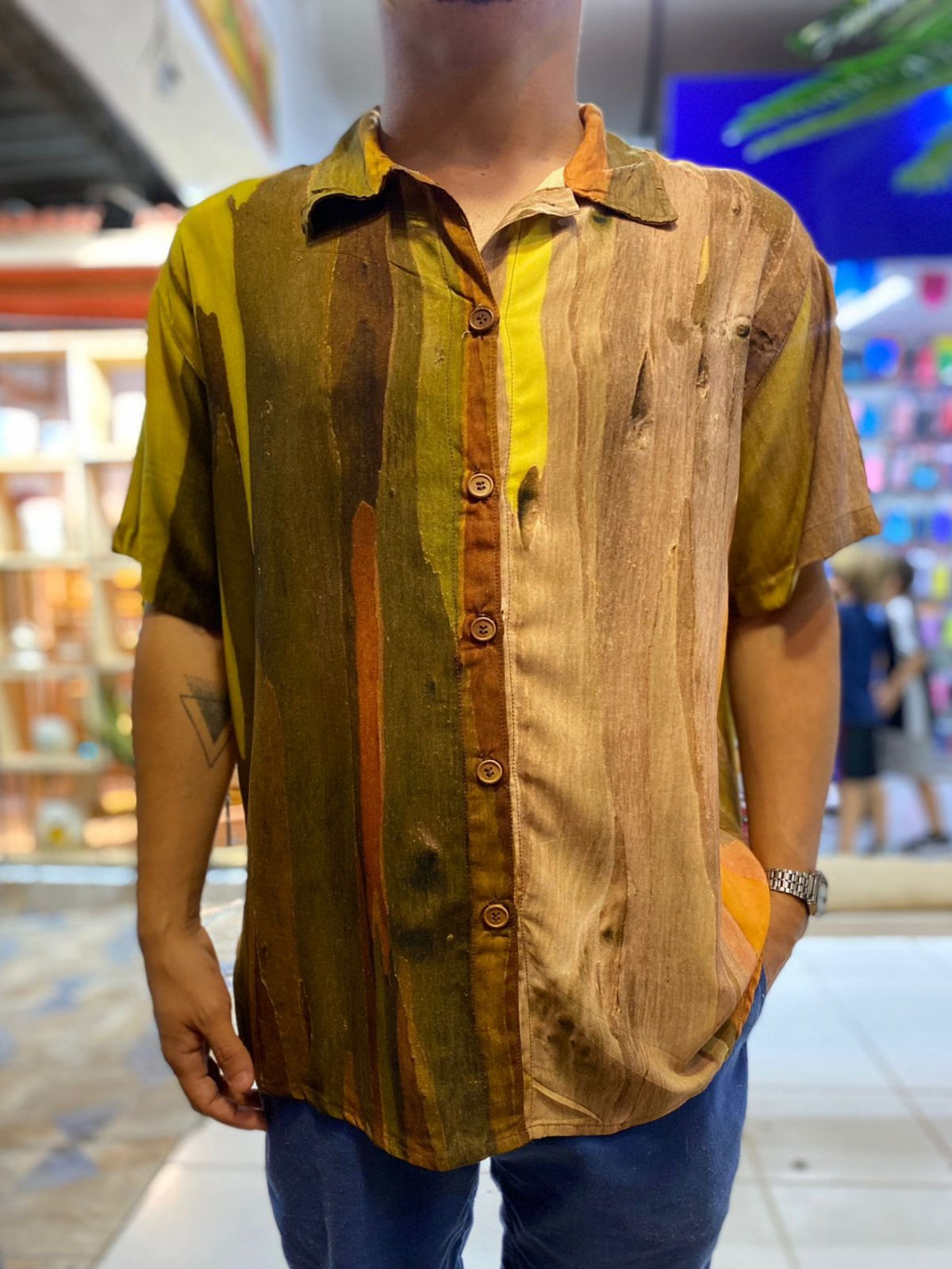 Camisa Eucalipto Arco-Íris