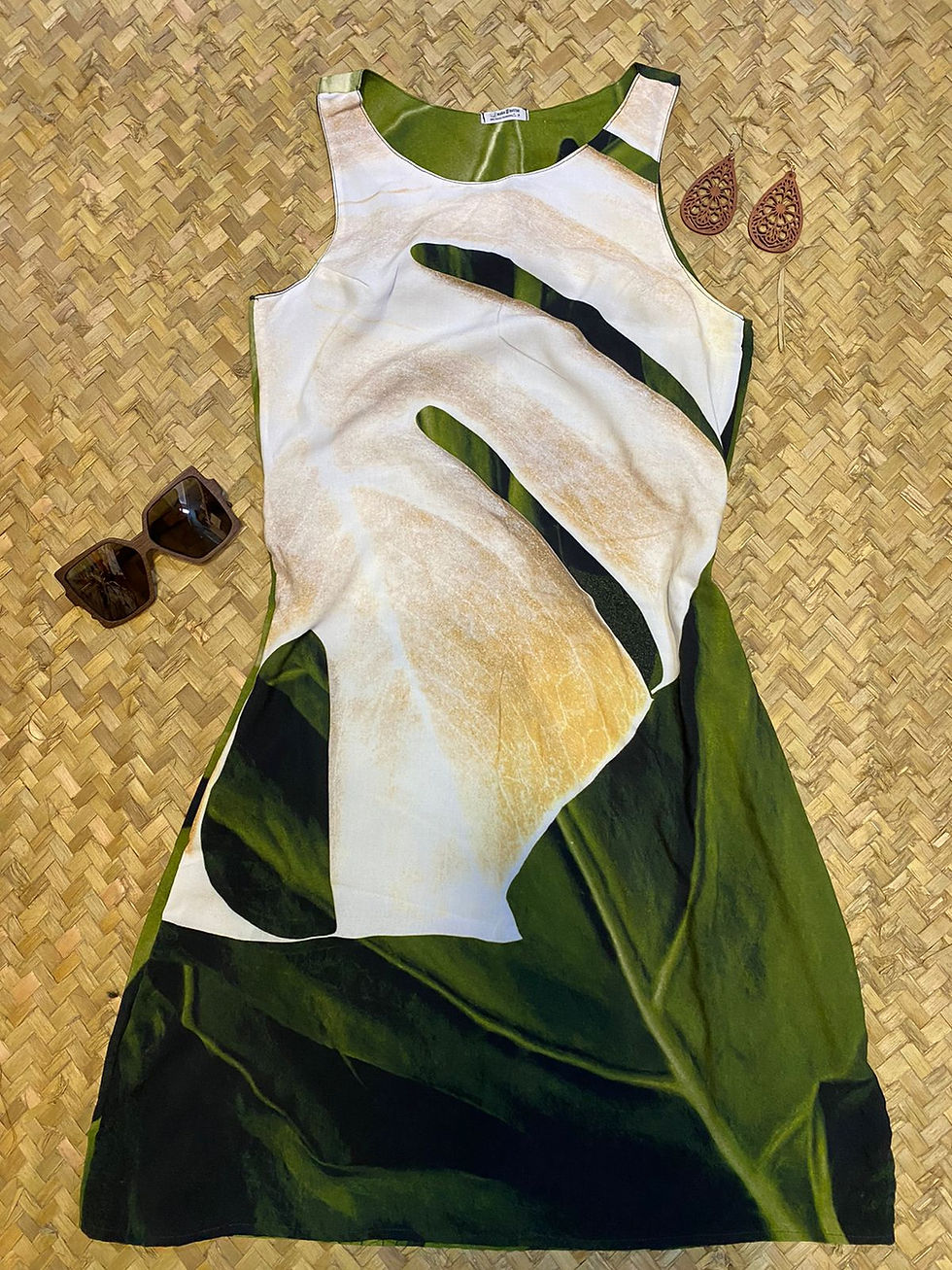Miniatura: Vestido Monstera Nadador Curto