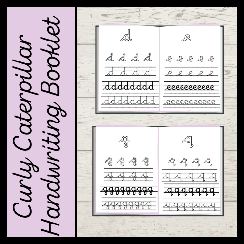 Curly Caterpillar Letters Handwriting Booklet