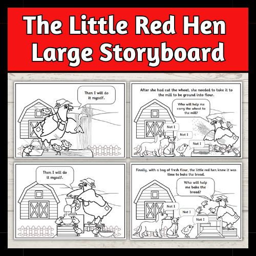 Thumbnail: The Little Red Hen Large Storyboard