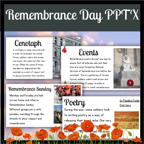 Remembrance Day Editable PPTX Presentation