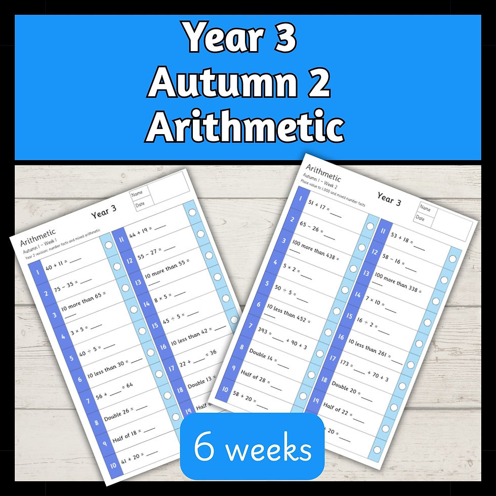 Year 3 Arithmetic
