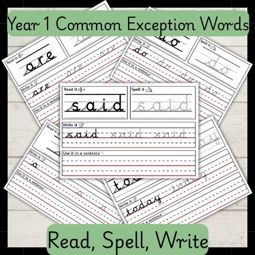 Year 1 common exception words
