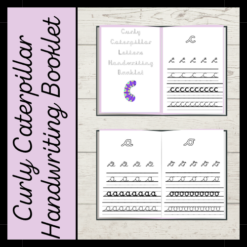 Curly Caterpillar Letters Handwriting Booklet