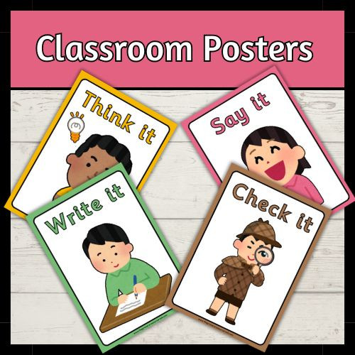 Think Say Write Check Posters | PrimaryResourceRack