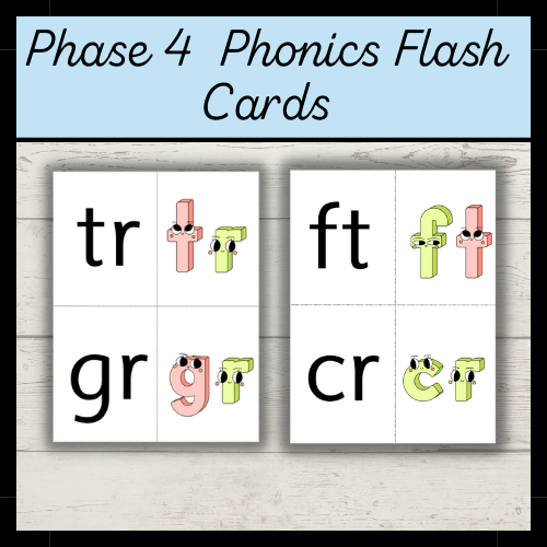 Phase 4 Phonics Flash Cards downloadable