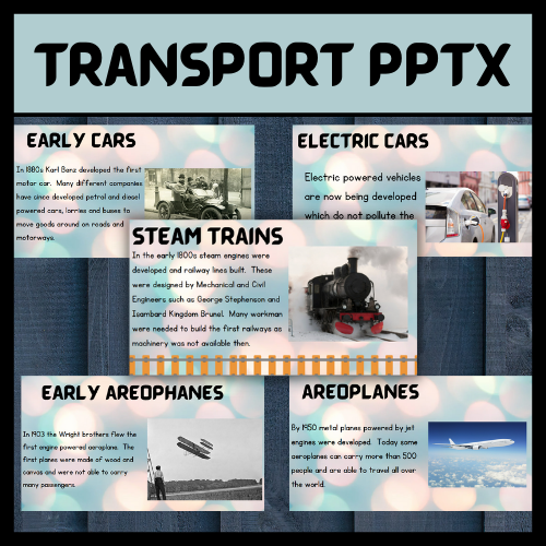 History of Transport Downloadable PPTX Presentation