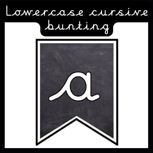 Lowercase Cursive Bunting