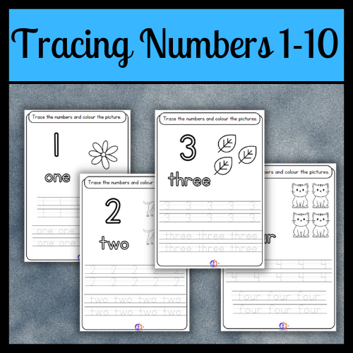 Tracing Numbers 1 - 10 worksheets | PrimaryResourceRack