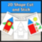 2D shape cut and stick