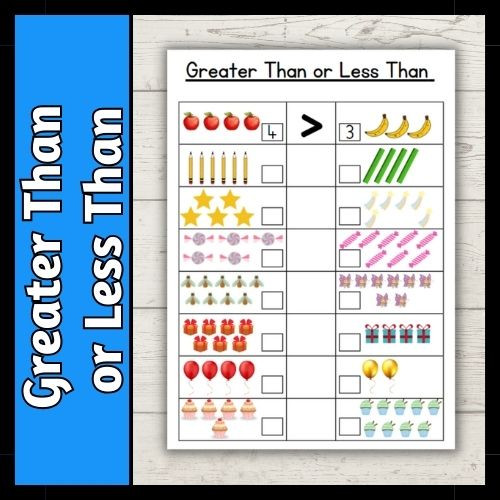 Greater Than or Less Than Worksheets | PrimaryResourceRack