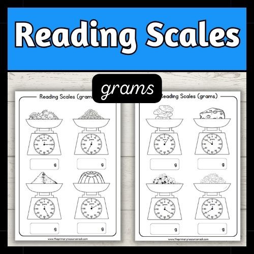 Reading Scales (grams) Worksheets PrimaryResourceRack