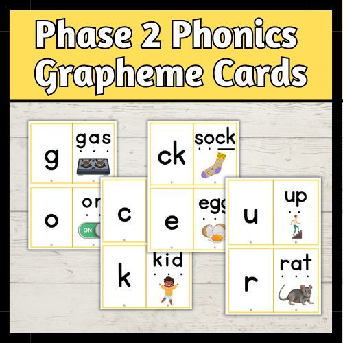 phase 2 phonics grapheme cards