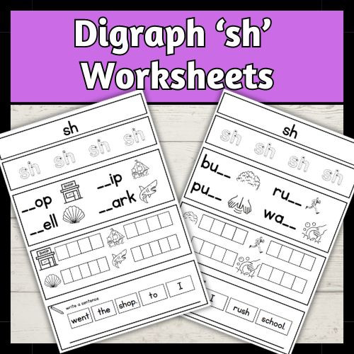 'sh' digraph worksheets | PrimaryResourceRack