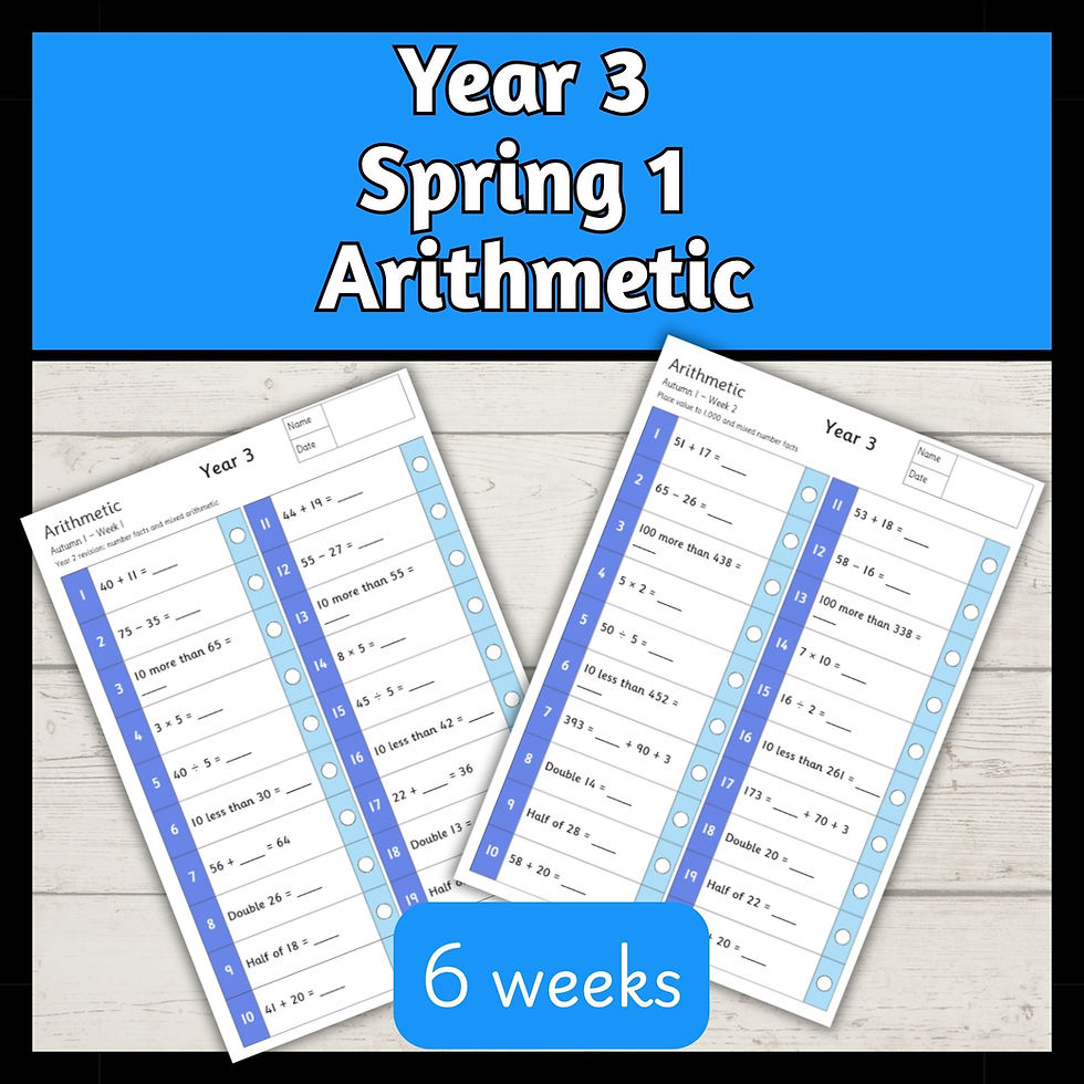 Year 3 Arithmetic