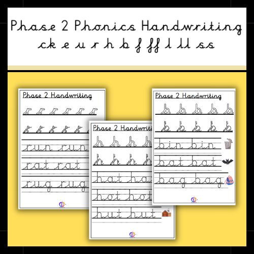 phase 2 phonics handwriting