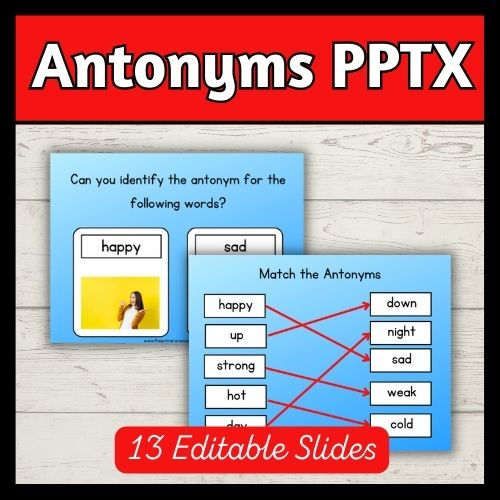 Thumbnail: Antonyms PPTX Presentation