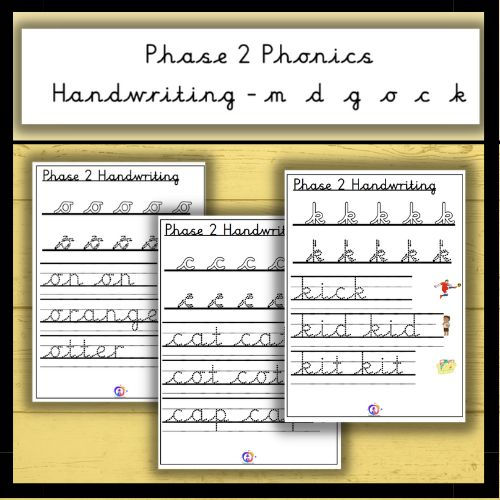 Phase 2 Phonics Handwriting Sheets