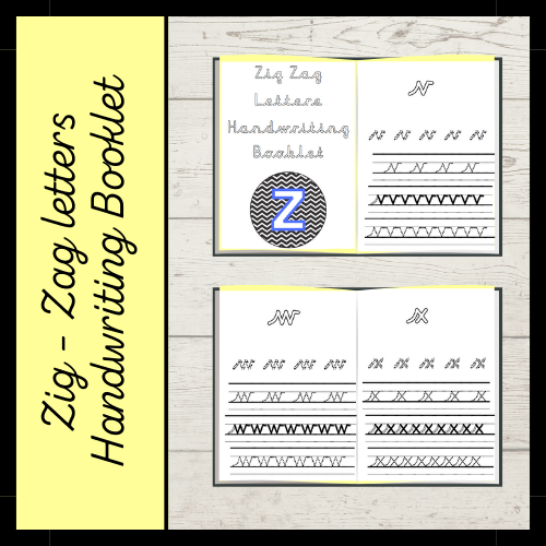 Zig-Zag Letters Handwriting Booklet
