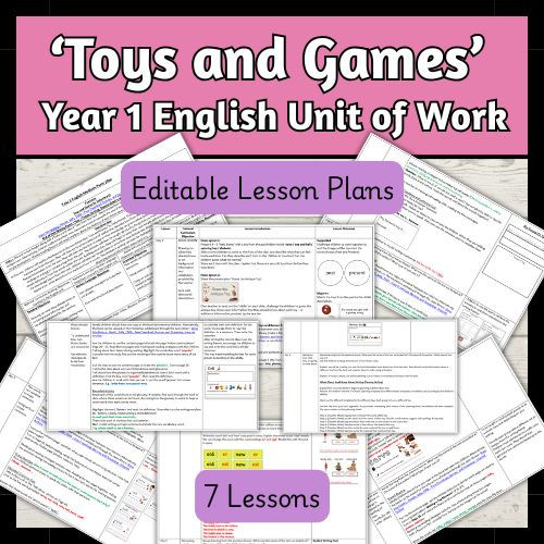 Thumbnail: Toys and Gams Year 1 English Planning and Resources