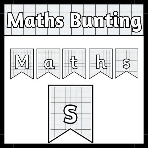 Maths display bunting