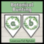 lowercase botanical bunting