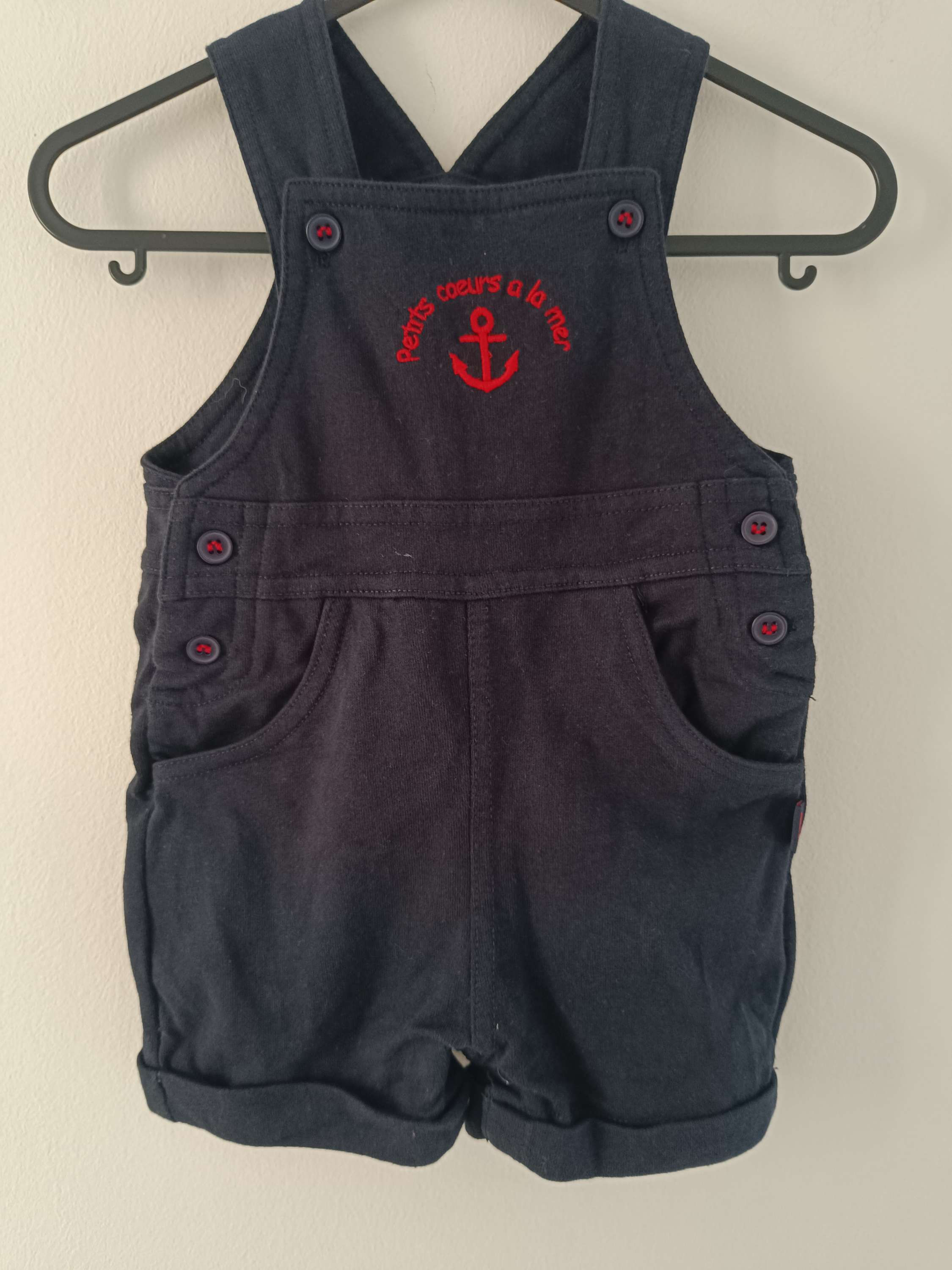 Salopette Les petits cœurs à la mer