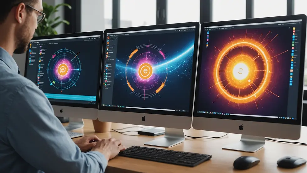 Close-up view of computer screens displaying e-learning platforms