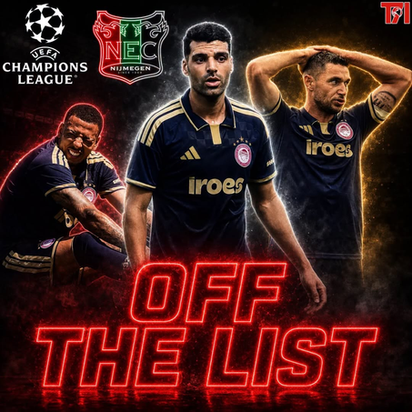 Olympiacos Register Only 1 Striker In UCL 3rd Round Qualifier Against NEC Nijmegen