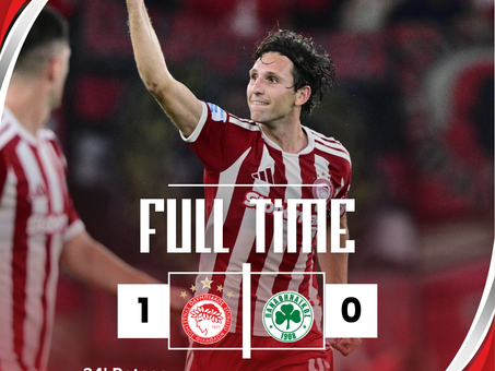 OLYMPIACOS WINS THE DERBY 1–0 WITH TEN MEN, ENDING PANATHINAIKOS' PERFECT START