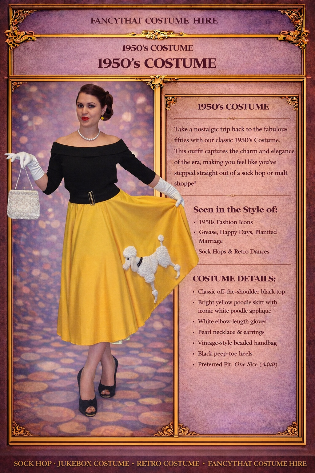 1950's Poodle Skirt Costume