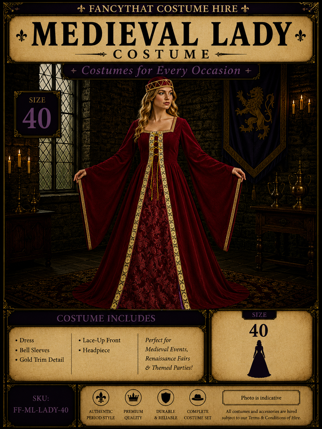 Medieval Lady - Size 40
