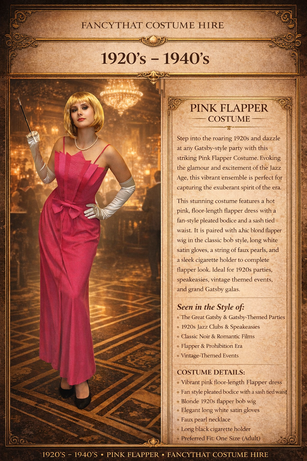 Long Art Deco Style Dress