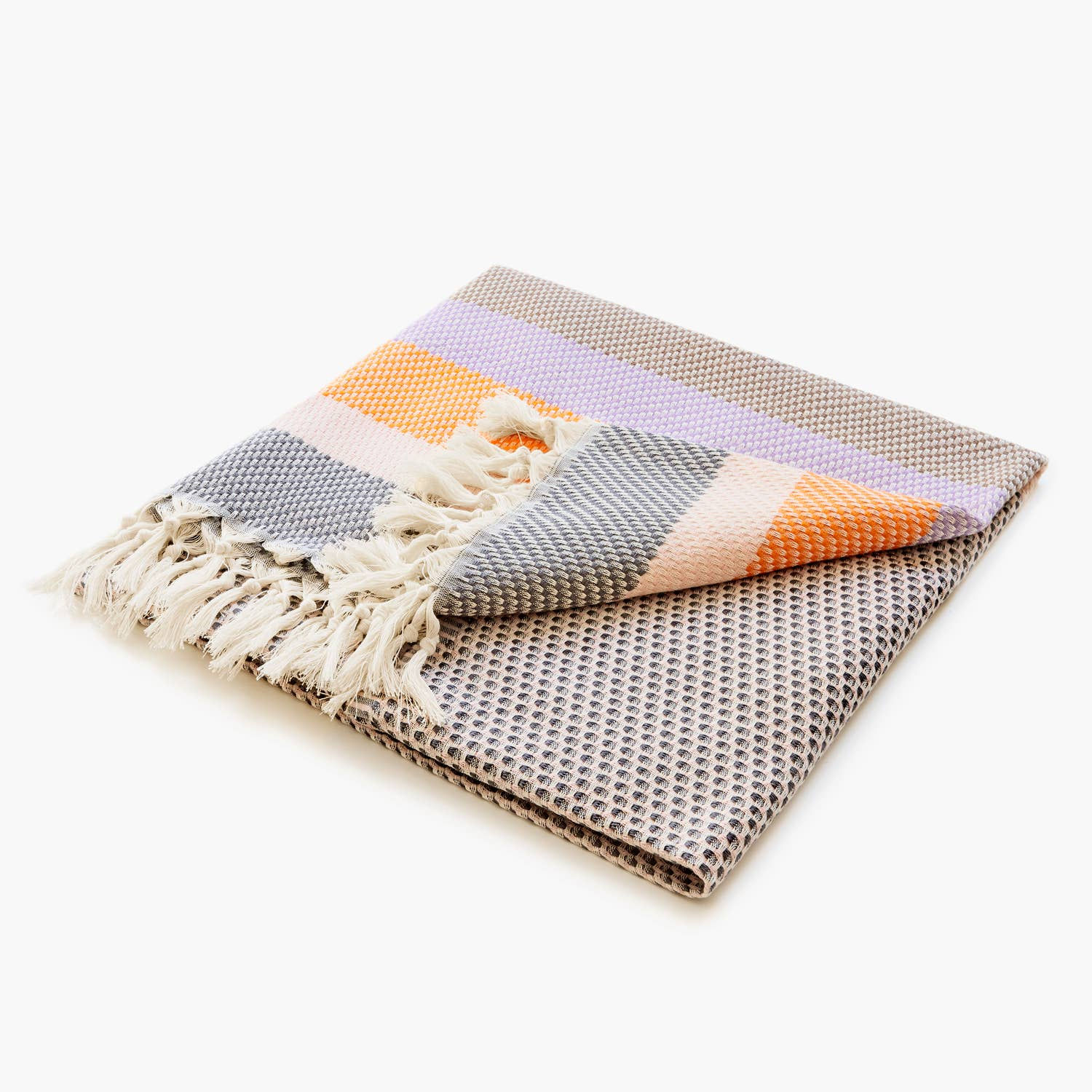 Cotton Throw - Provence orange/purple/grey child/adult

