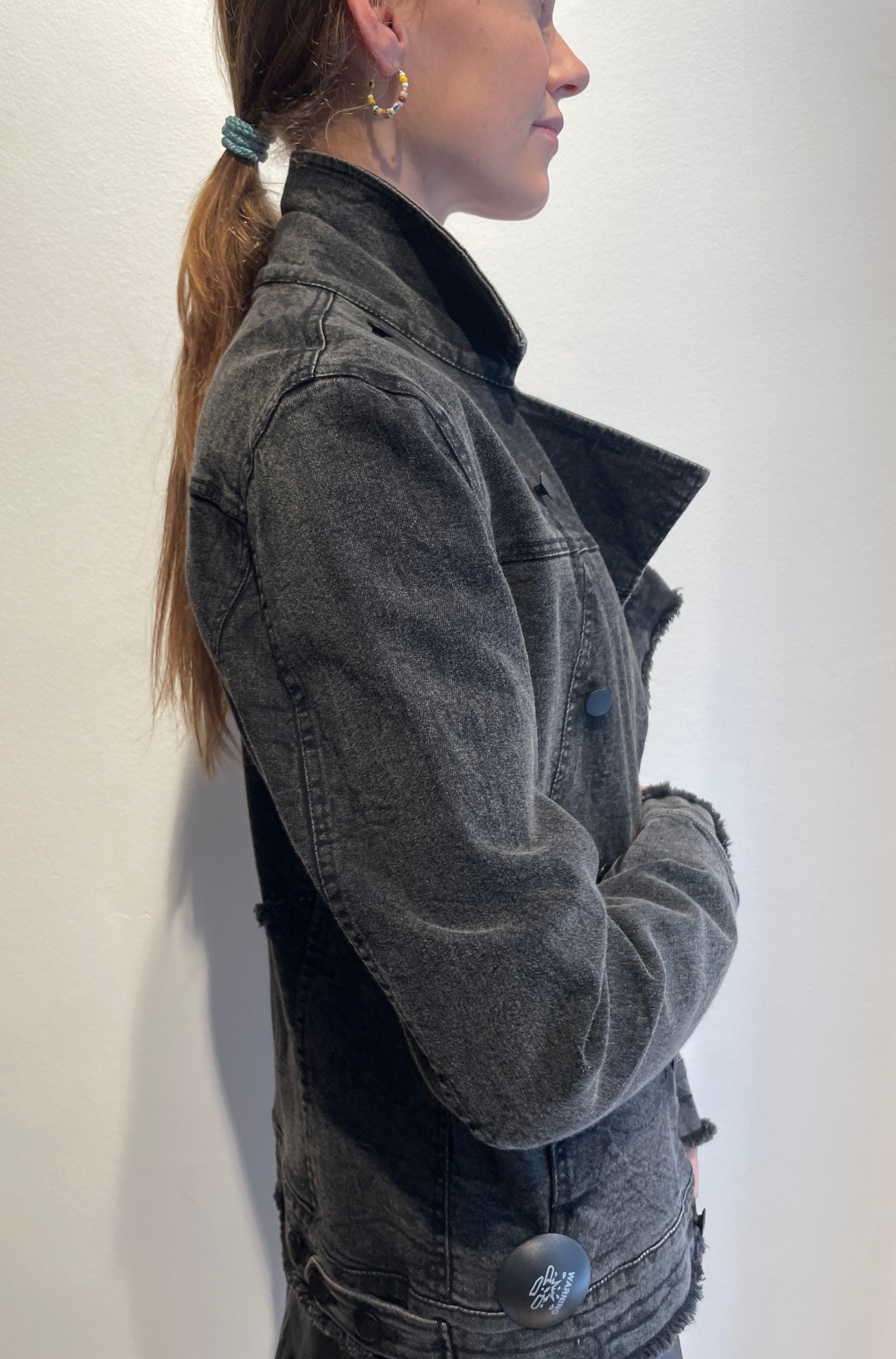 Barbara I Gongini Cropped Gray Jacket