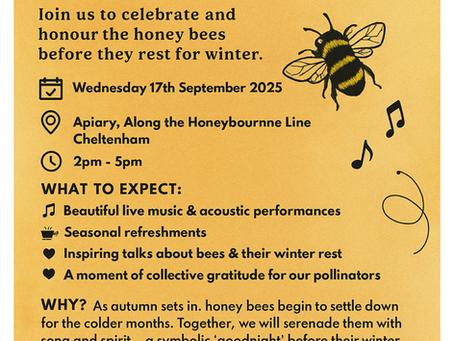🎶 Concert for the HoneyBees: Music and More – Happening Today!Today, something truly special is taking place in Cheltenham along the Honeybourne Line. 