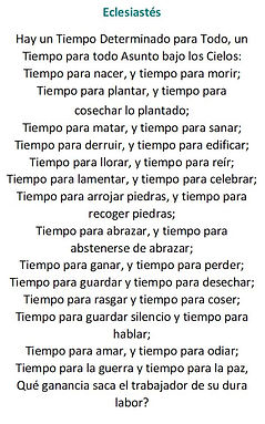 Eclesiastes, poem, funeral poem, memorial poem, message, prayer cards, Spanish
