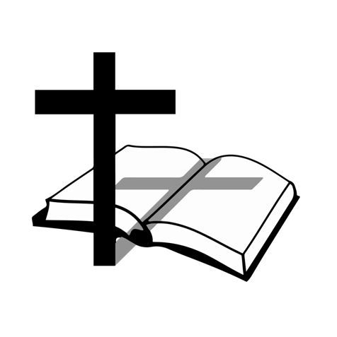 Cross with Bible