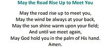 May the Road Rise Up to Meet You, poem, funeral poem, memorial poem, message, prayer cards, English
