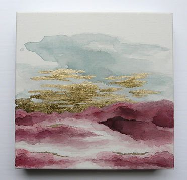 "Dusty Rose Desert Run" // 12" x 12" acr