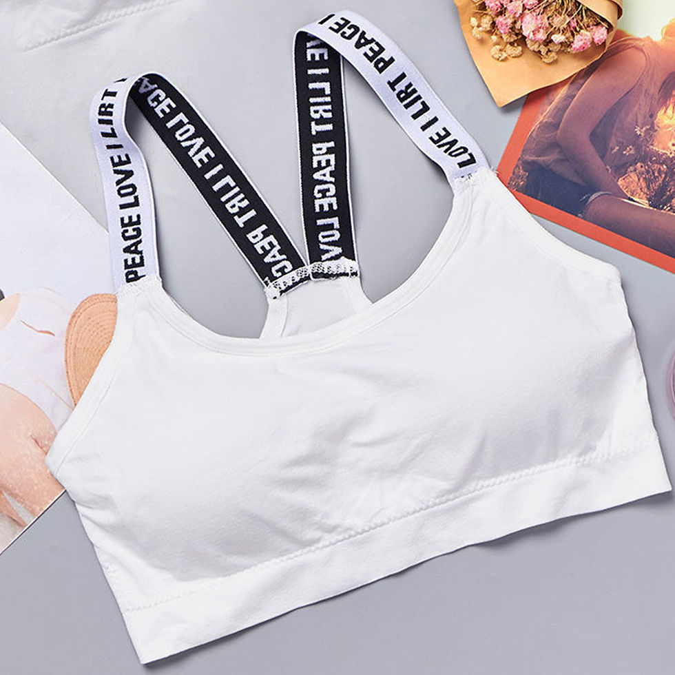 Miniatura: Sports underwear Women Yoga Fitness Seamless Crop Top Wide Letter Straps Comfort