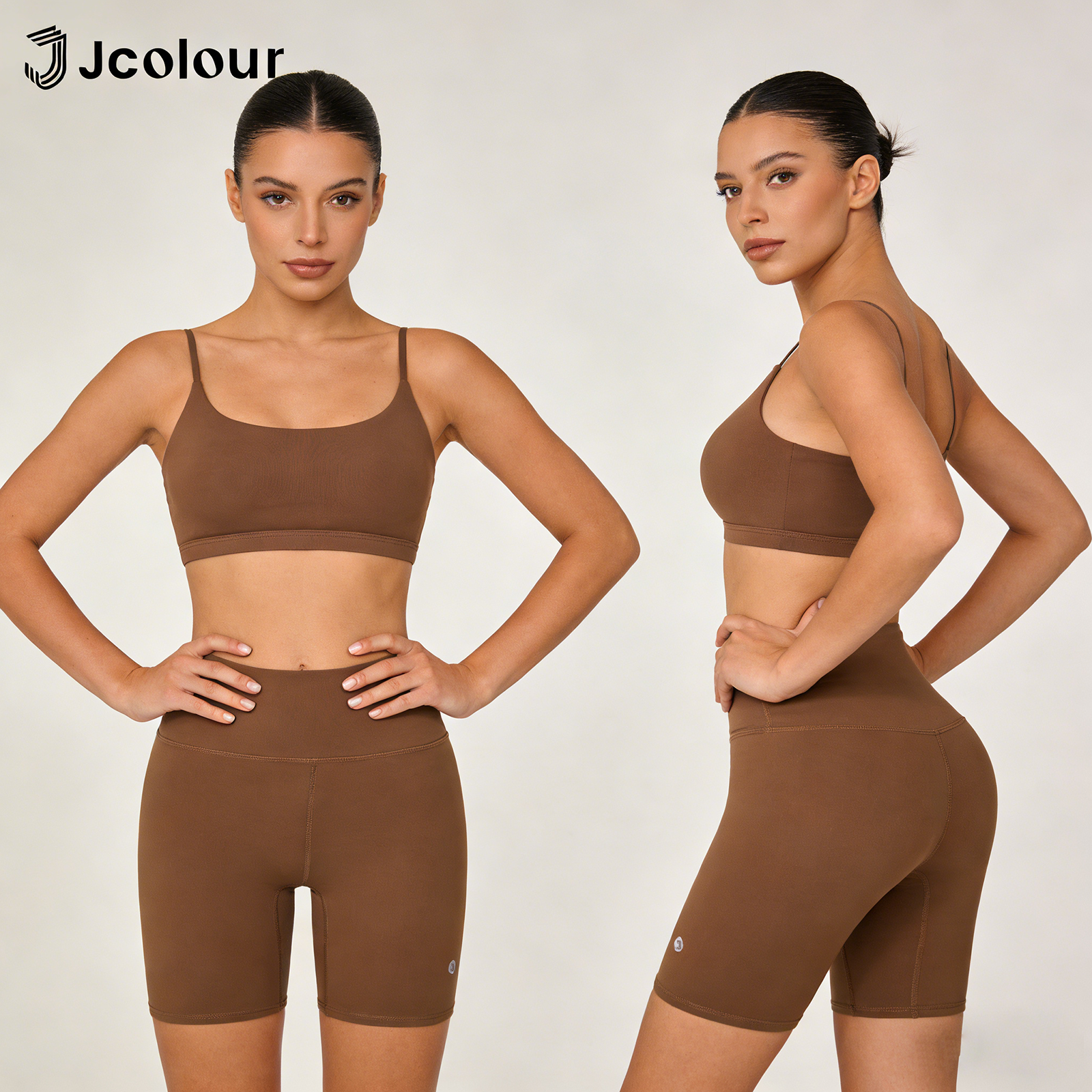 Women's Yoga Set Seamless Fitness Sets Opaque Fabric Polyamide Sports Bra Shorts