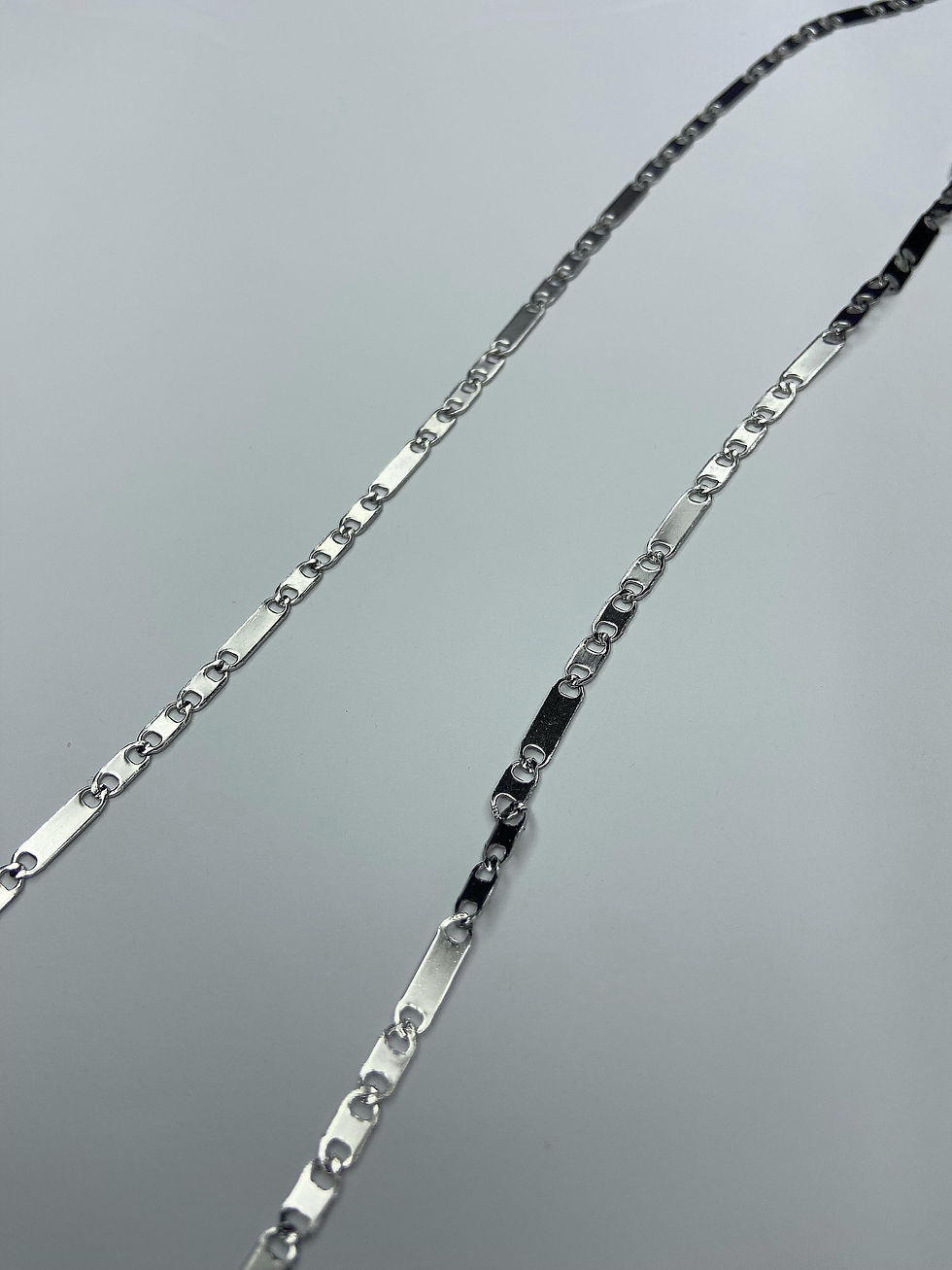 Miniatura: Men's Chain Necklace Piastrine Stainless Steel Legitimate Silver Unisex