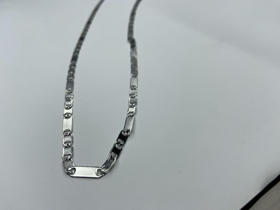 Miniatura: Men's Chain Necklace Piastrine Stainless Steel Legitimate Silver Unisex