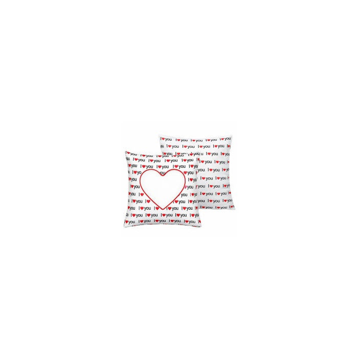 Süblimasyon I Love You Kalp Desenli Yastık Kılıfı