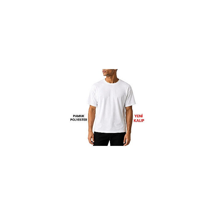 Süblimasyon Regular Pamuk-Polyester Beyaz